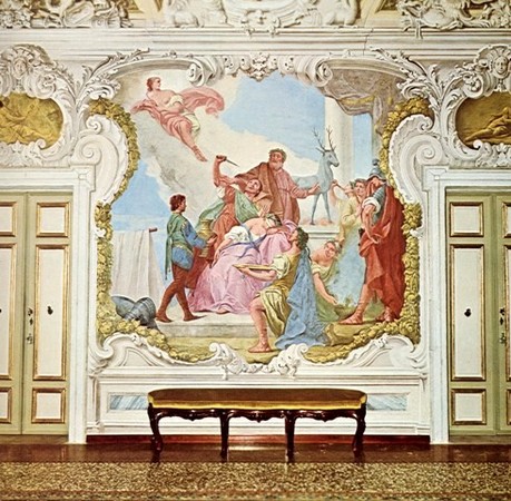 Villa Widmann - affresco Angeli, sacrificio di Ifigenia